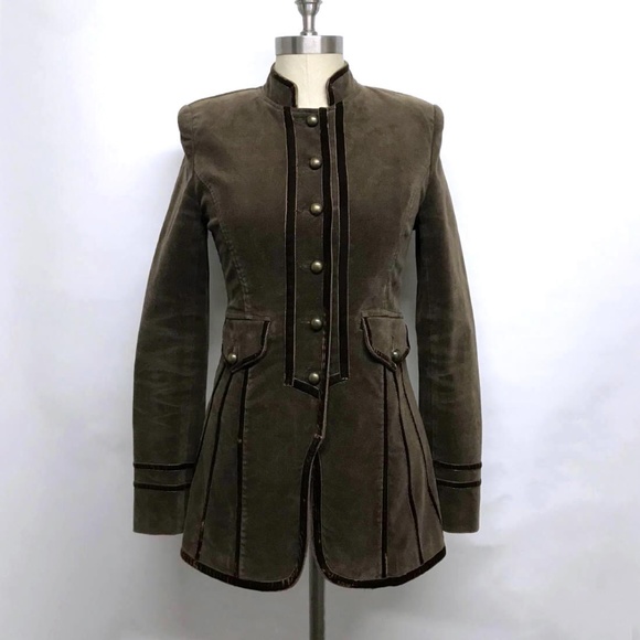 ❌❌SOLD❌❌ ANTHROPOLOGIE Vtg Military Look COAT S - Picture 4 of 8